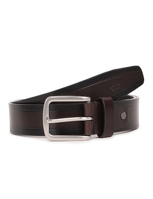 Arrow Men Metallic Buckle Solid Leather Belt