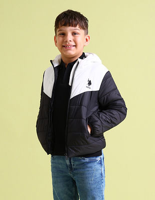 U S Polo Assn Kids Colour Block Puffer Jacket