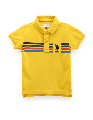 U S Polo Assn Kids Boys Horizontal Stripe Polo Shirt