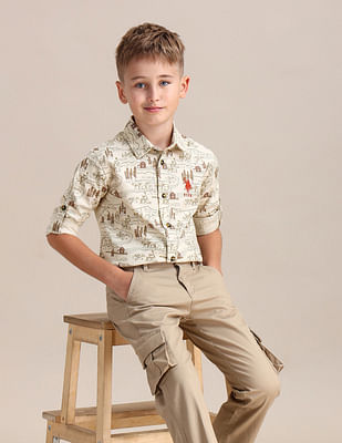 U S Polo Assn Kids Boys Pure Cotton Regular Fit Shirt