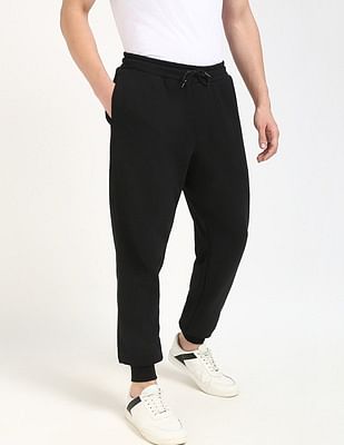 Tommy Hilfiger Mens Black Solid Joggers