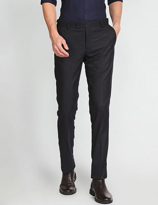 Arrow Tailored Regular Fit Dobby Formal Trousers