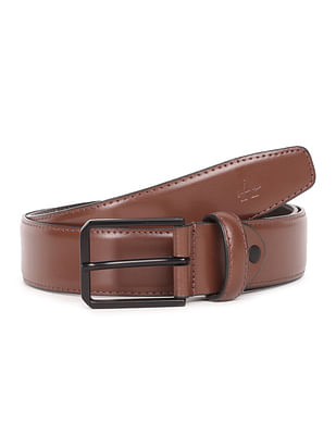 Arrow Men Metallic Buckle Solid Leather Belt