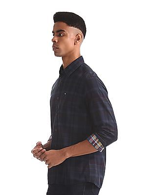 ②70s USA Arrow open collar shirt check M Buy Arrow Sports Concealed Collar Check Shirt - NNNOW.com