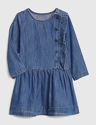 infant blue jean dress