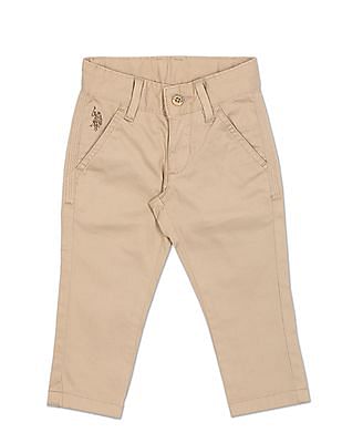 U S Polo Assn Kids Mid Rise Solid Trousers