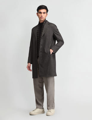 Buy Arrow Sport Vertical Striped Regular Fit Trench Coat - NNNOW.com