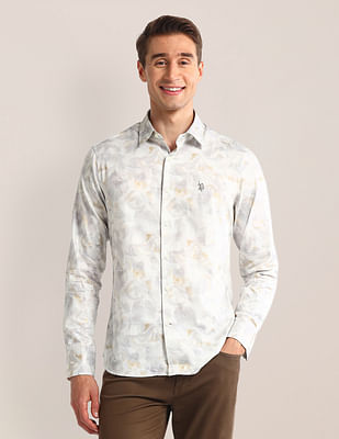 U S Polo Assn Abstract Print Regular Fit Shirt