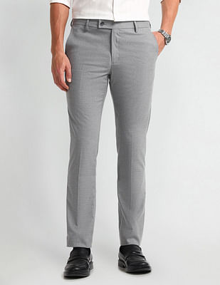 Arrow Slim Fit Textured Dobby Trousers