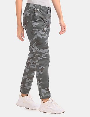 camouflage print pants