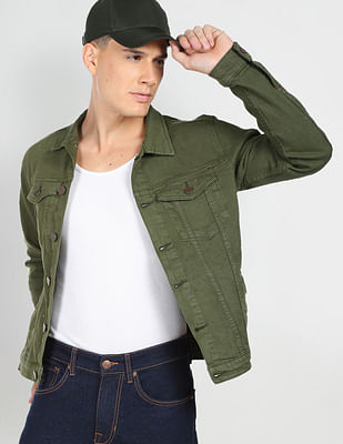 Men's Chic Denim Jacket Street Style Button Cotton Jacket - Temu