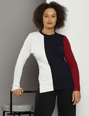 Tommy Hilfiger Colour Block Ribbed Sweater