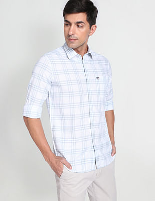 Arrow Sports Graph Check Manhattan Slim Fit Cotton Casual Shirt