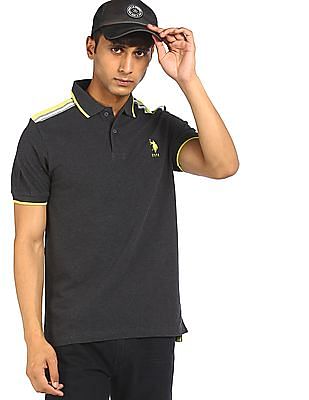 U S Polo Assn Short Sleeve Heathered Polo Shirt