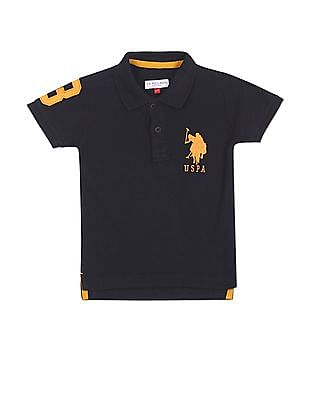 U S Polo Assn Kids Cotton Solid Polo Shirt