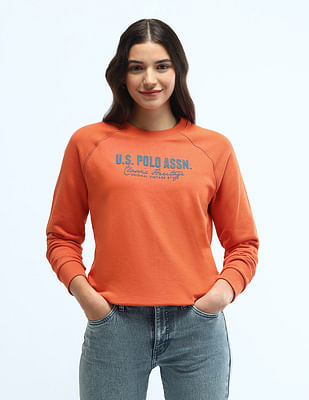 U S Polo Assn Women Hd Print Regular Fit Sweatshirt