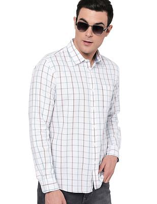 Buy Calvin Klein Men Olive Poplin Stretch Brand Print Casual Shirt -  NNNOW.com