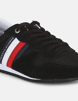 Buy Tommy Hilfiger Men Black Essential Mesh Runner Sneakers