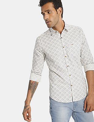 White shirt deals with print