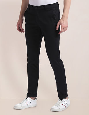 U S Polo Assn Birdseye Dobby Slim Straight Trousers