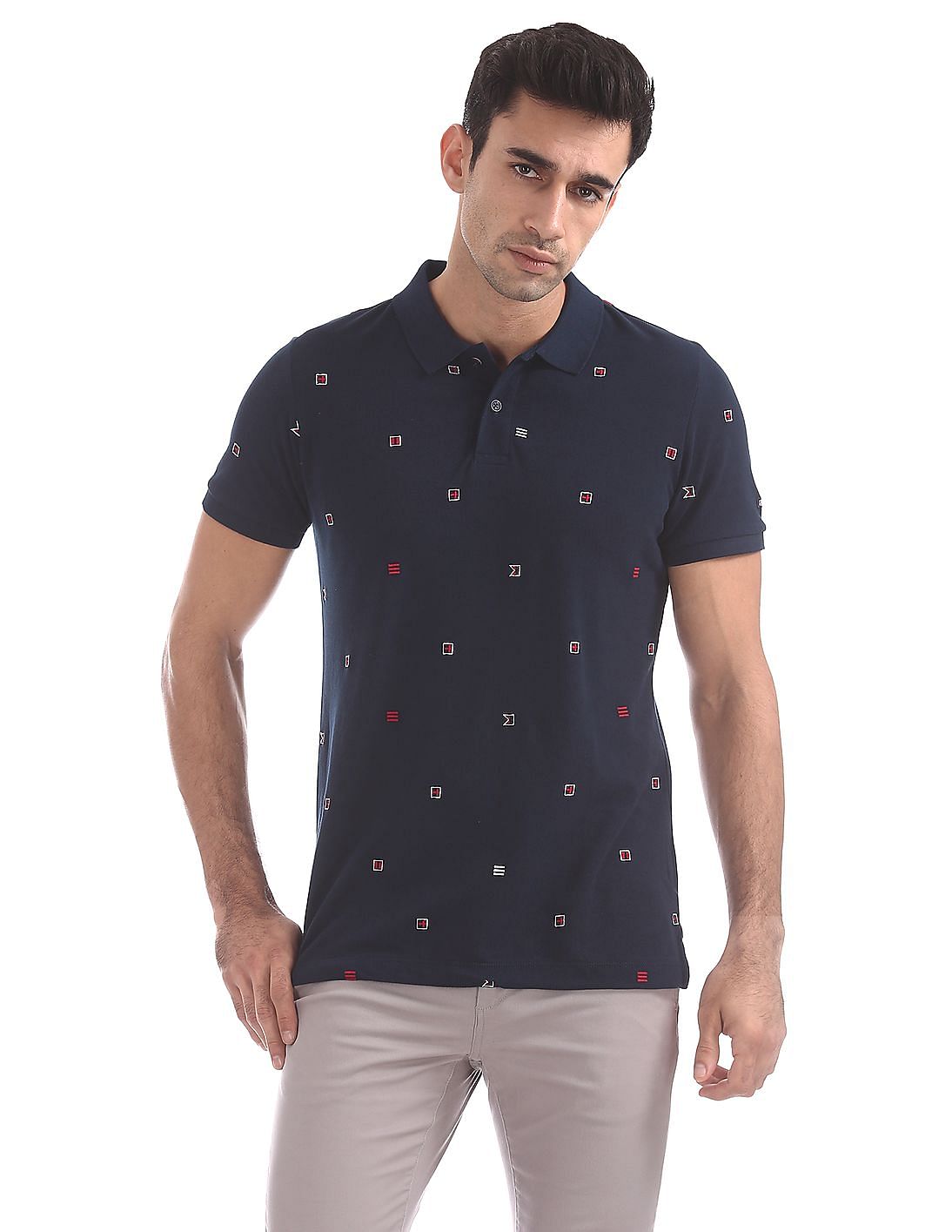 Buy Arrow Sports Regular Fit Embroidered Polo Shirt - NNNOW.com