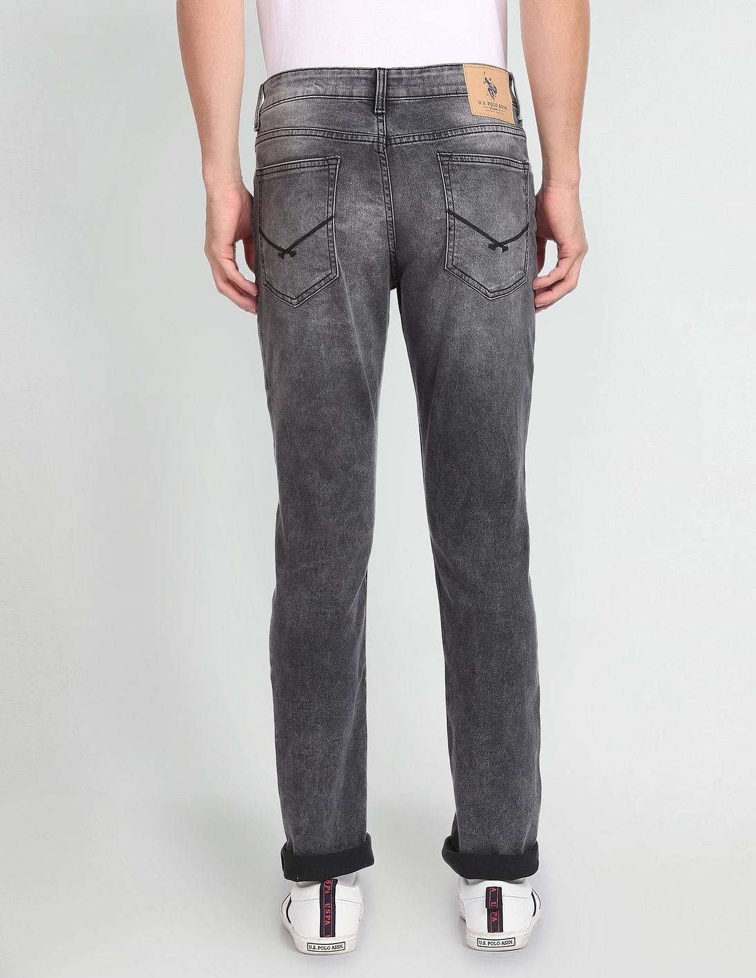 Buy U.S. Polo Assn. Denim Co. Slim Tapered Fit Grey Jeans