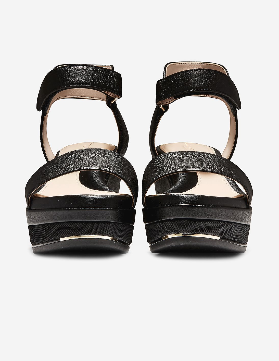Buy Cole Haan Women Black Grand Ambition Flatform Sandals