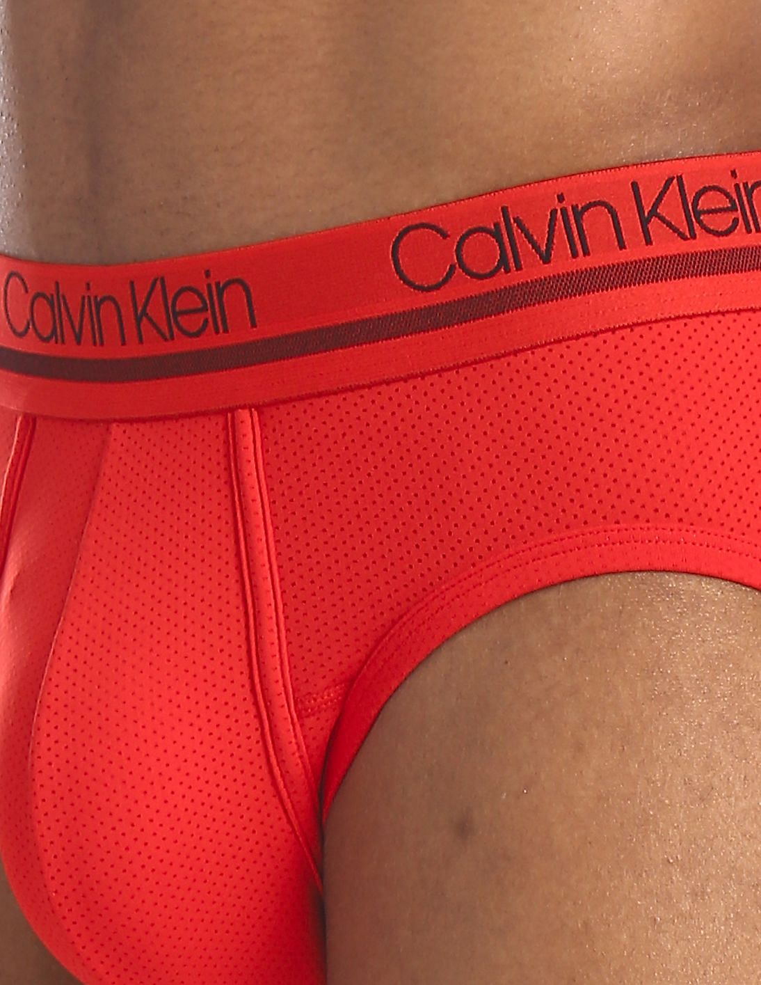 Buy Calvin Klein Underwear Men Red Elasticized Waist Brand Print Hipster  Briefs - NNNOW.com