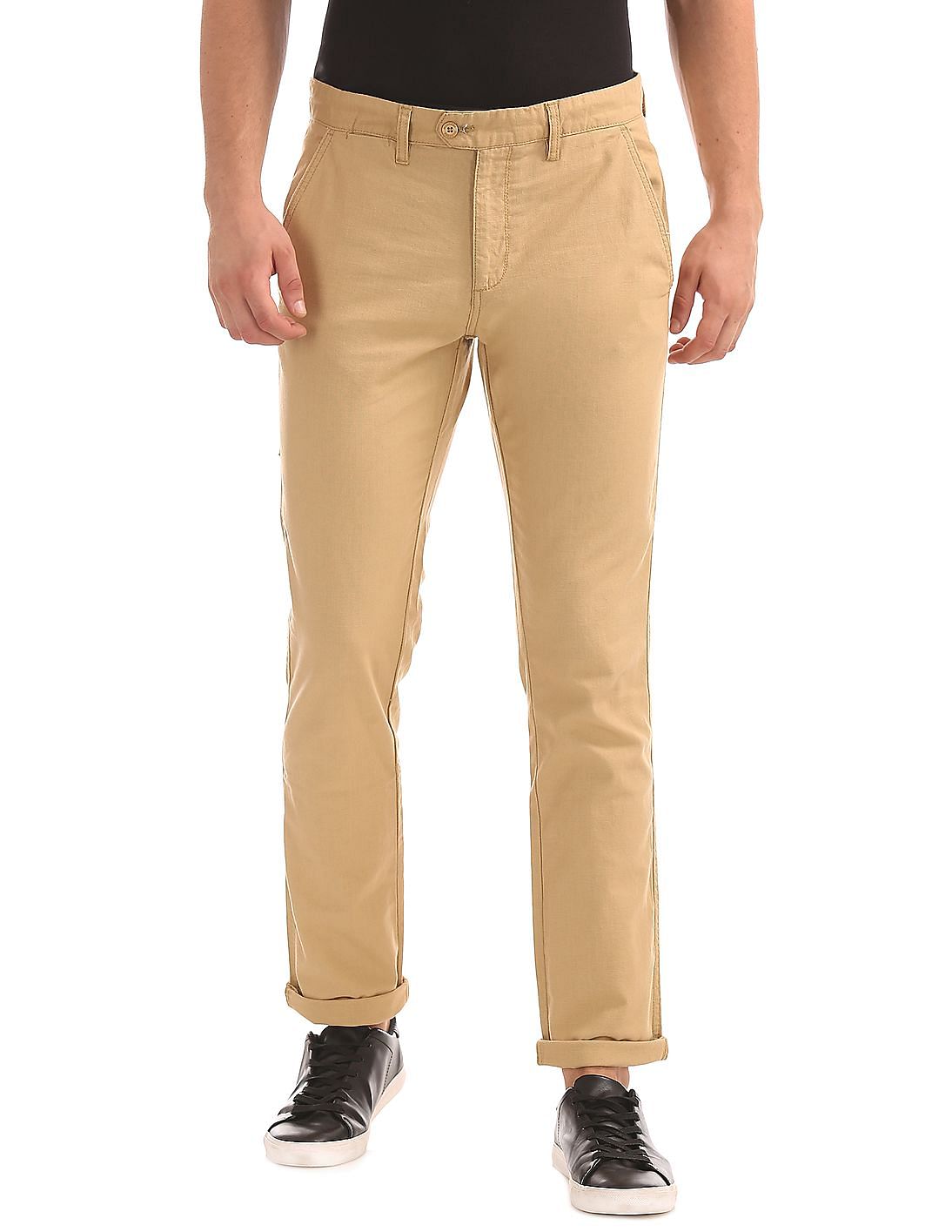 Comfortable And Breathable Slim Fit Cotton Lycra Mens Plain Casual Trousers  at Best Price in Buldhana  Krishna Readymade