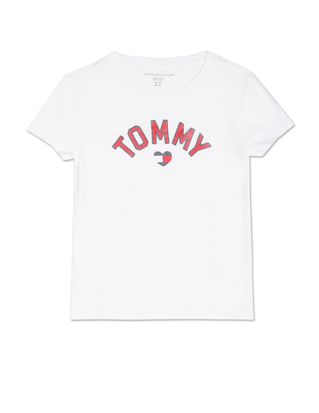 Buy Tommy Hilfiger Kids Glitter Print Stacy Cotton T-Shirt - NNNOW