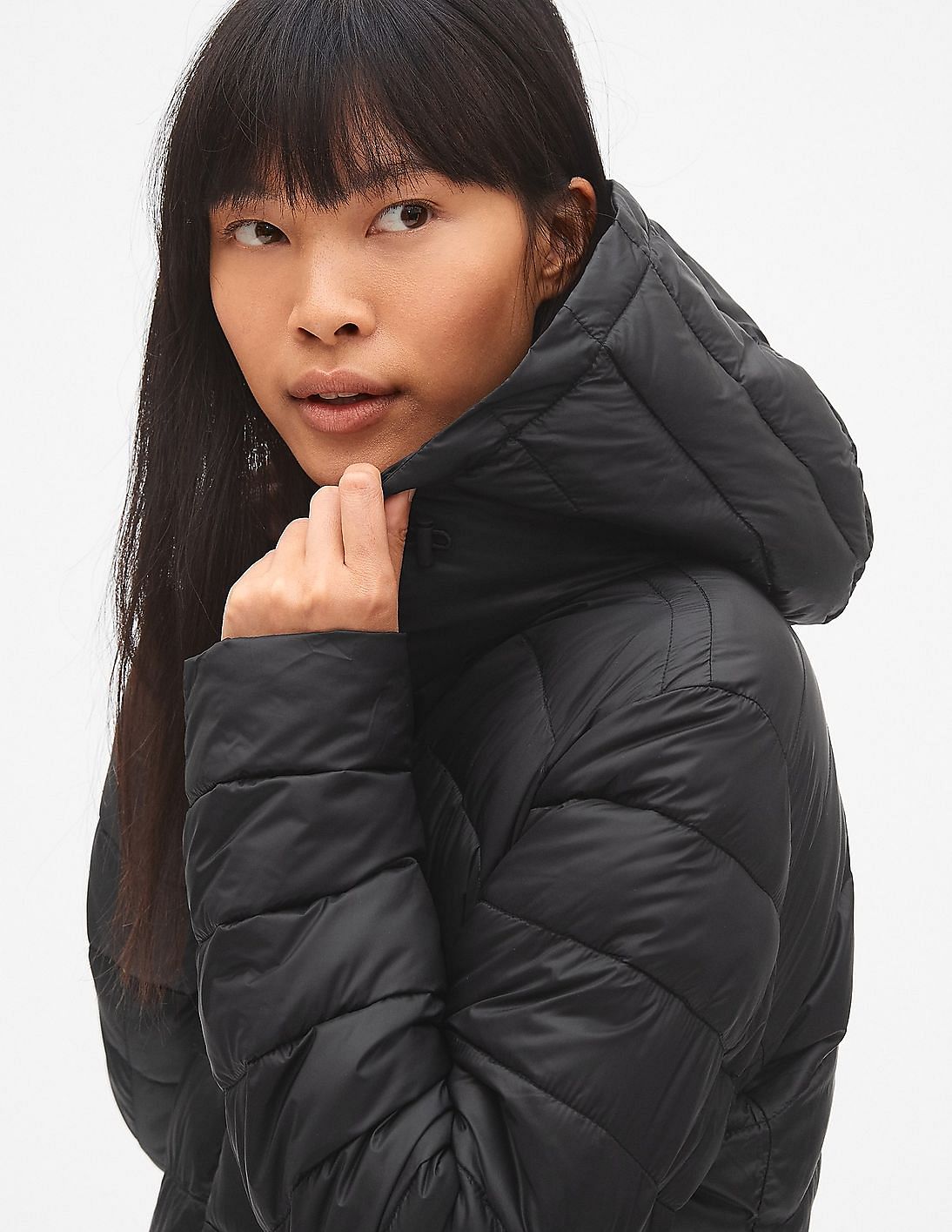 Buy GAP Women Women Black Hooded Puffer Jacket - NNNOW.com