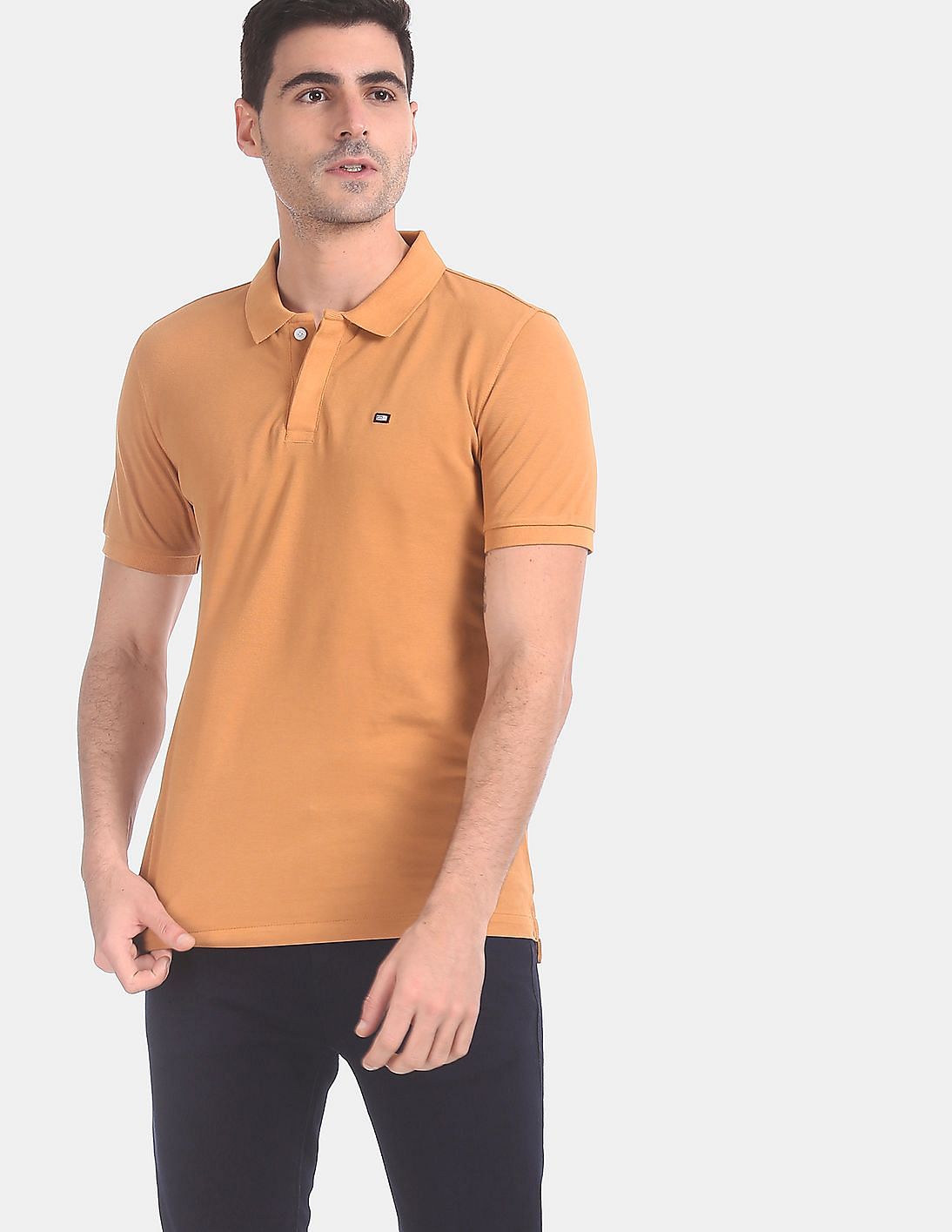 Buy Arrow Sports Concealed Placket Solid Polo Shirt - NNNOW.com