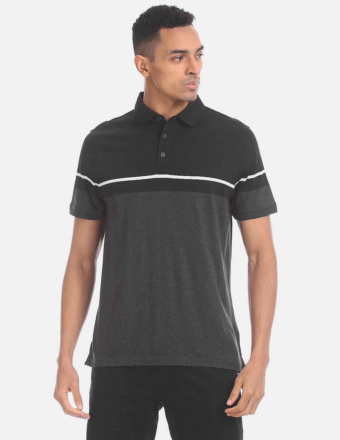 Calvin Klein Liquid Touch Polo Shirt, Charcoal, X-Large