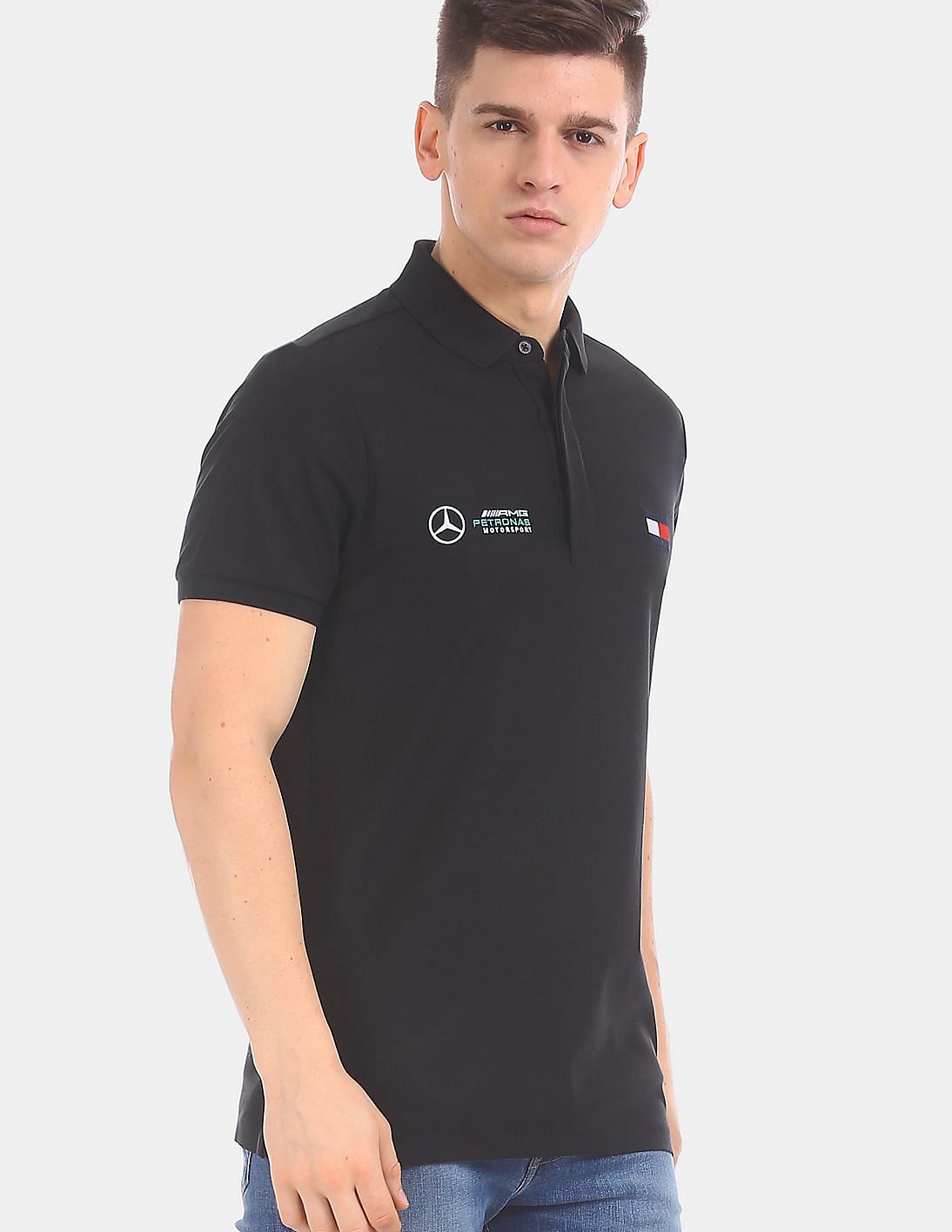 black tommy polo