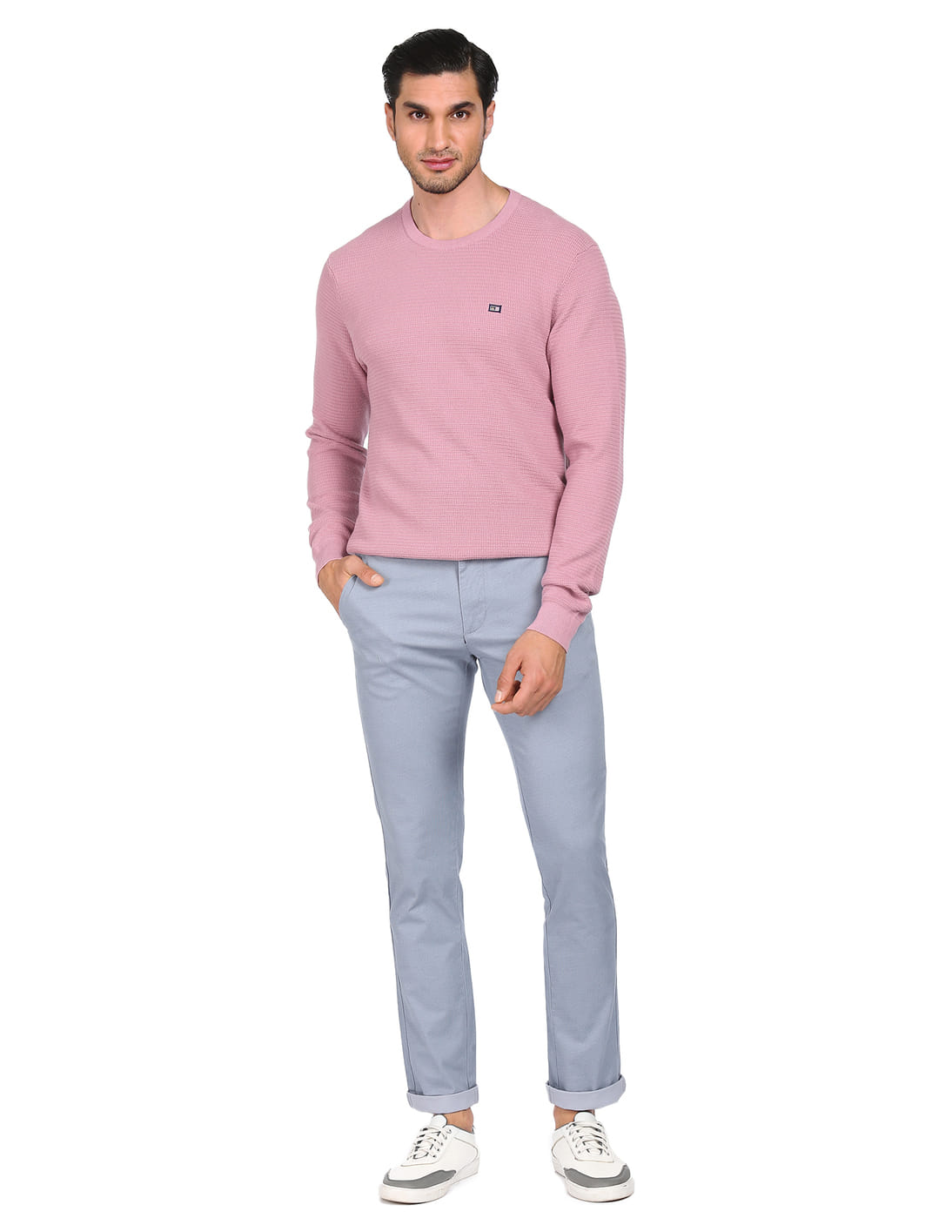 Buy Arrow Sports Pure Cotton Patterned Knit Sweater - NNNOW.com