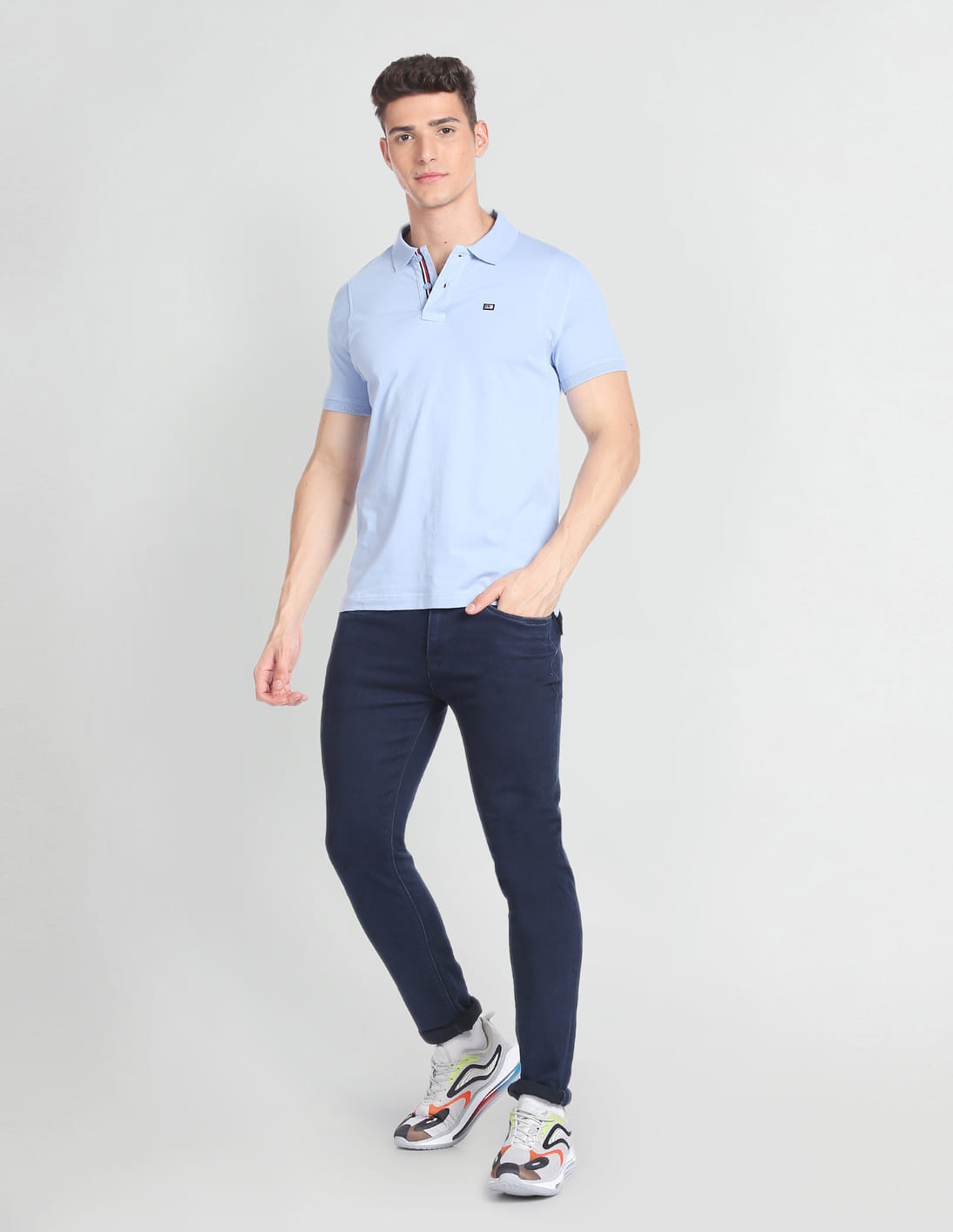 Buy Arrow Sports Single Jersey Knit Solid Polo Shirt - NNNOW.com