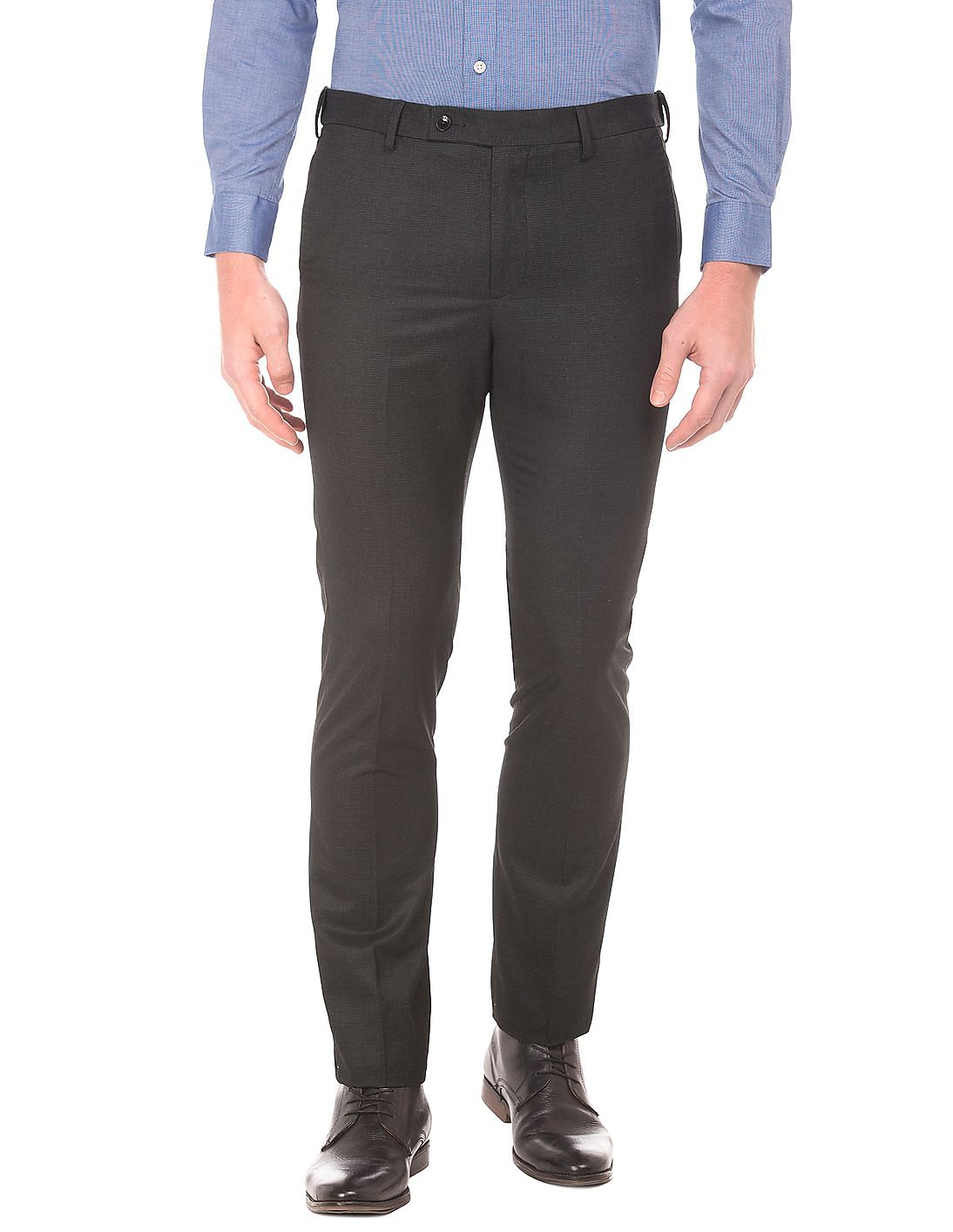 Buy Arrow Men Autoflex Waist Tapered Fit Trousers - NNNOW.com