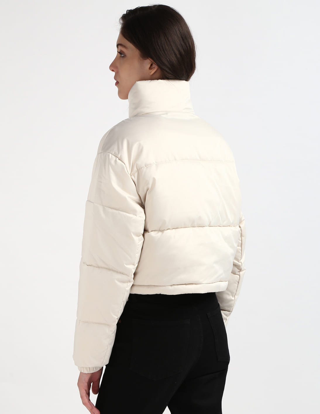 Buy Tommy Hilfiger Cropped Satin Puffer Jacket - NNNOW.com 