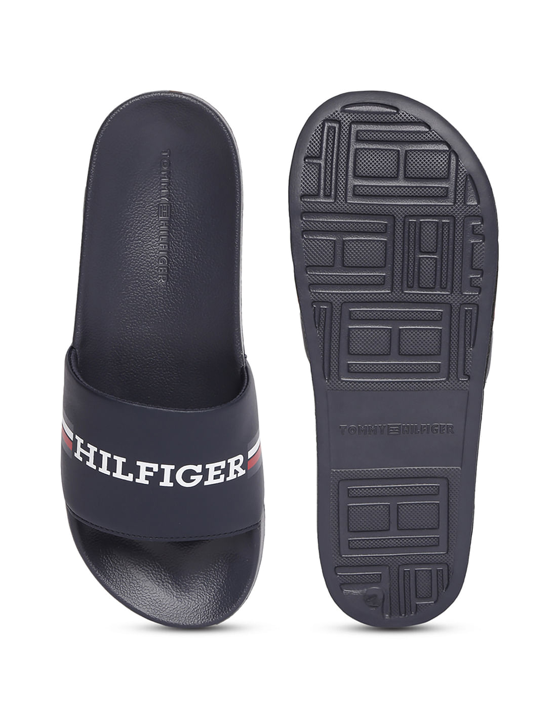 Grey tommy deals hilfiger sliders