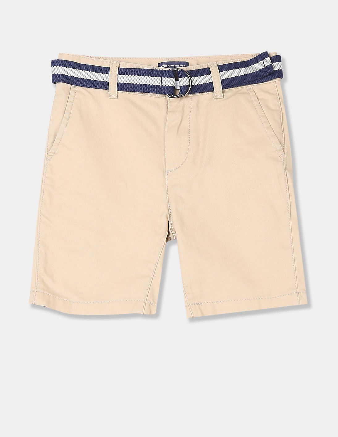 Buy The Children's Place Boys Boys Beige Belted Chino Shorts - NNNOW.com