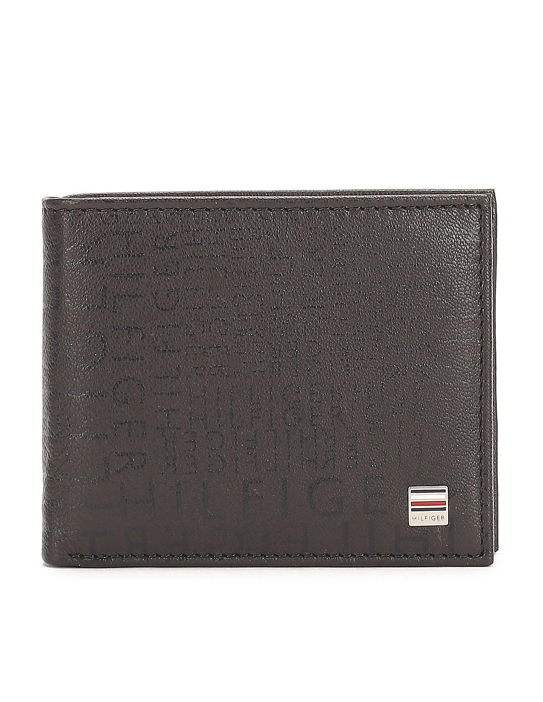 Buy Tommy Hilfiger Men Brown Bi Fold Brand Print Wallet Nnnow Com