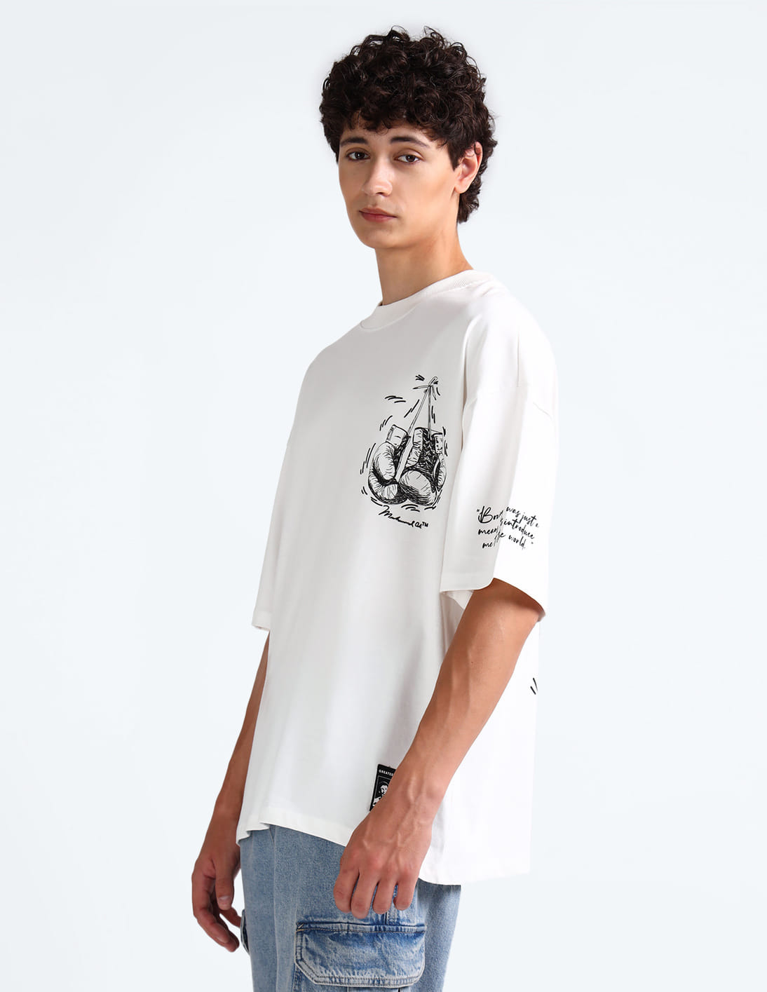 Buy Flying Machine FM X Muhammad Ali Oversized T-Shirt - NNNOW.com