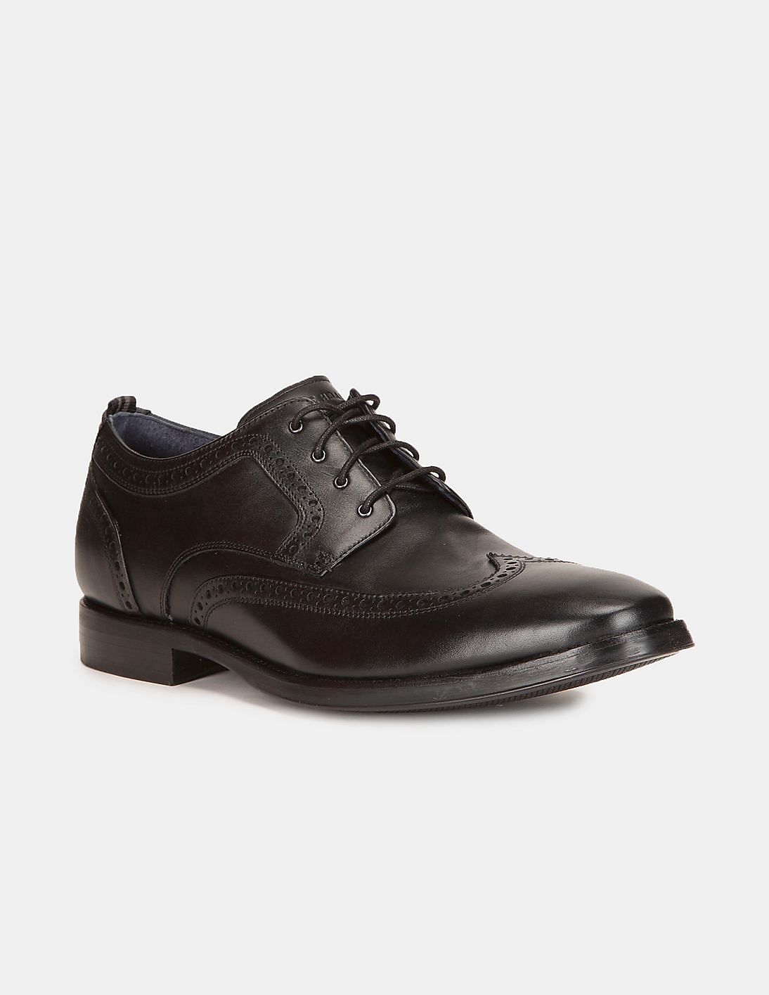 cole haan black wingtip shoes