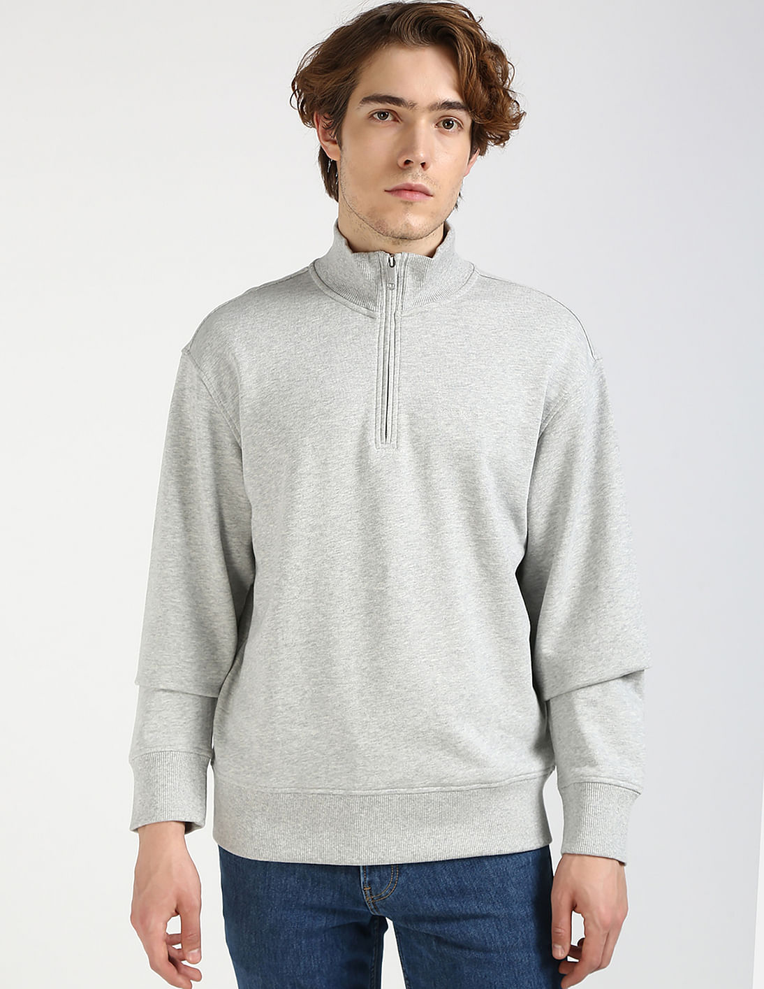 【  JEANS】CHENILLE MONOLOGO BRUSHED SWEATSHIRT Buy Calvin Klein Jeans Chenille Monologo Zip Through