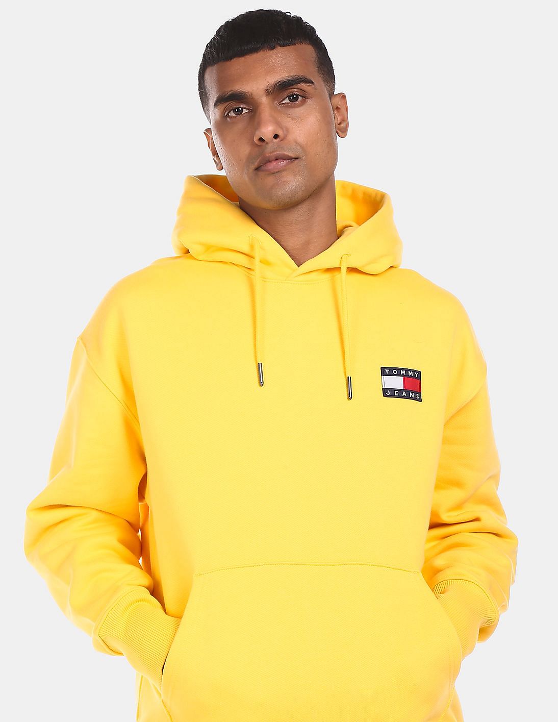 hilfiger yellow hoodie