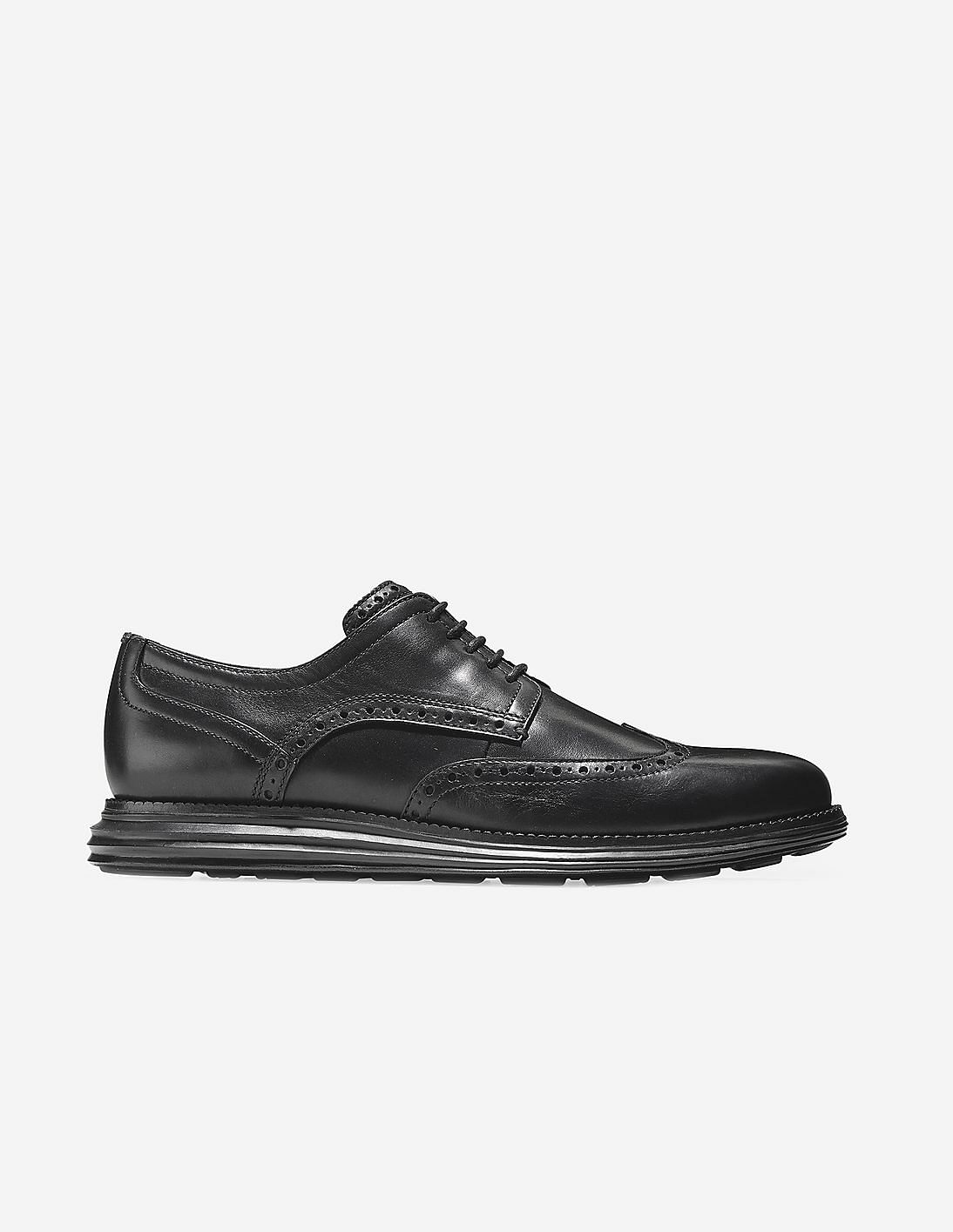 Buy Cole Haan Black ØriginalGrand Wingtip Shoes - NNNOW.com