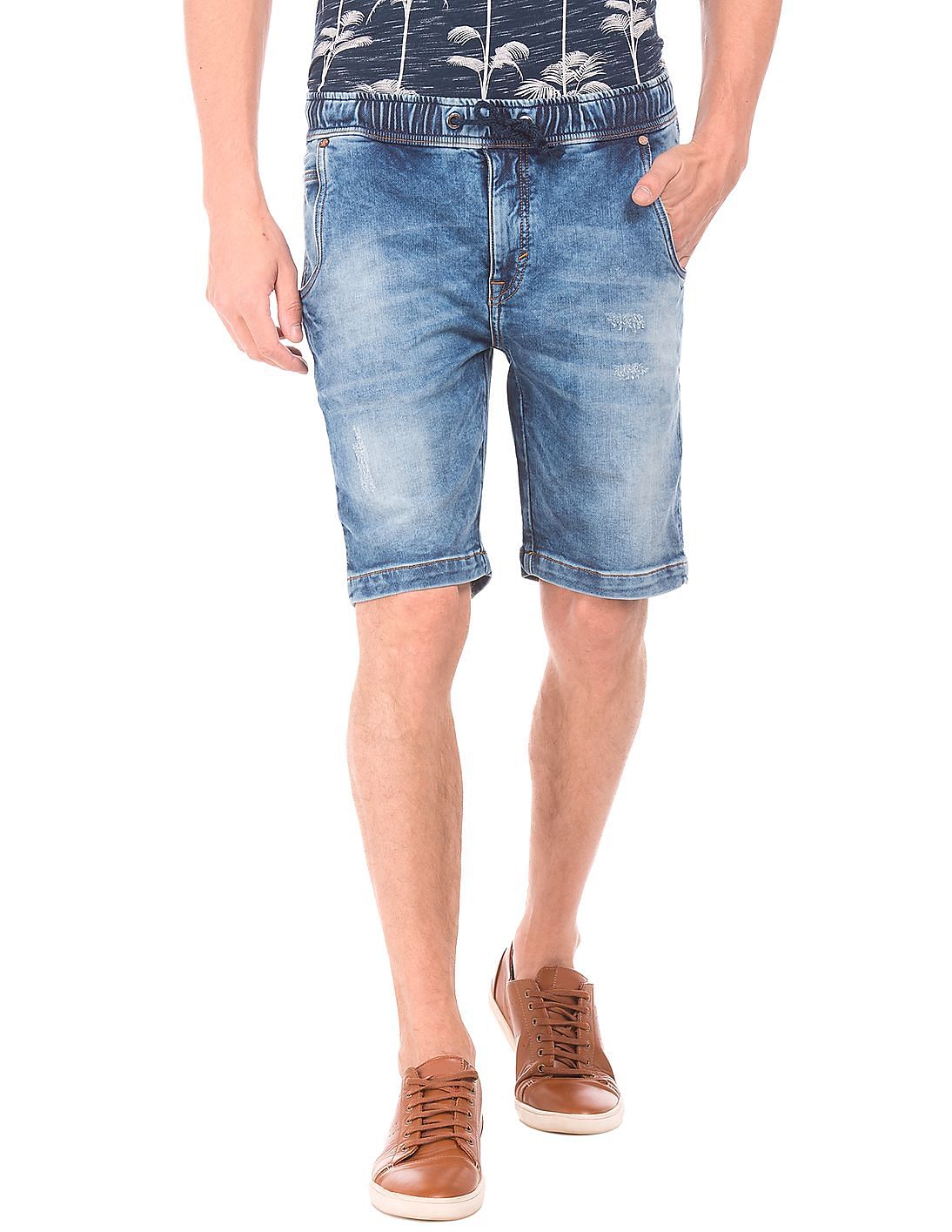 Buy Ed Hardy Men Washed Slim Fit Denim Shorts - NNNOW.com