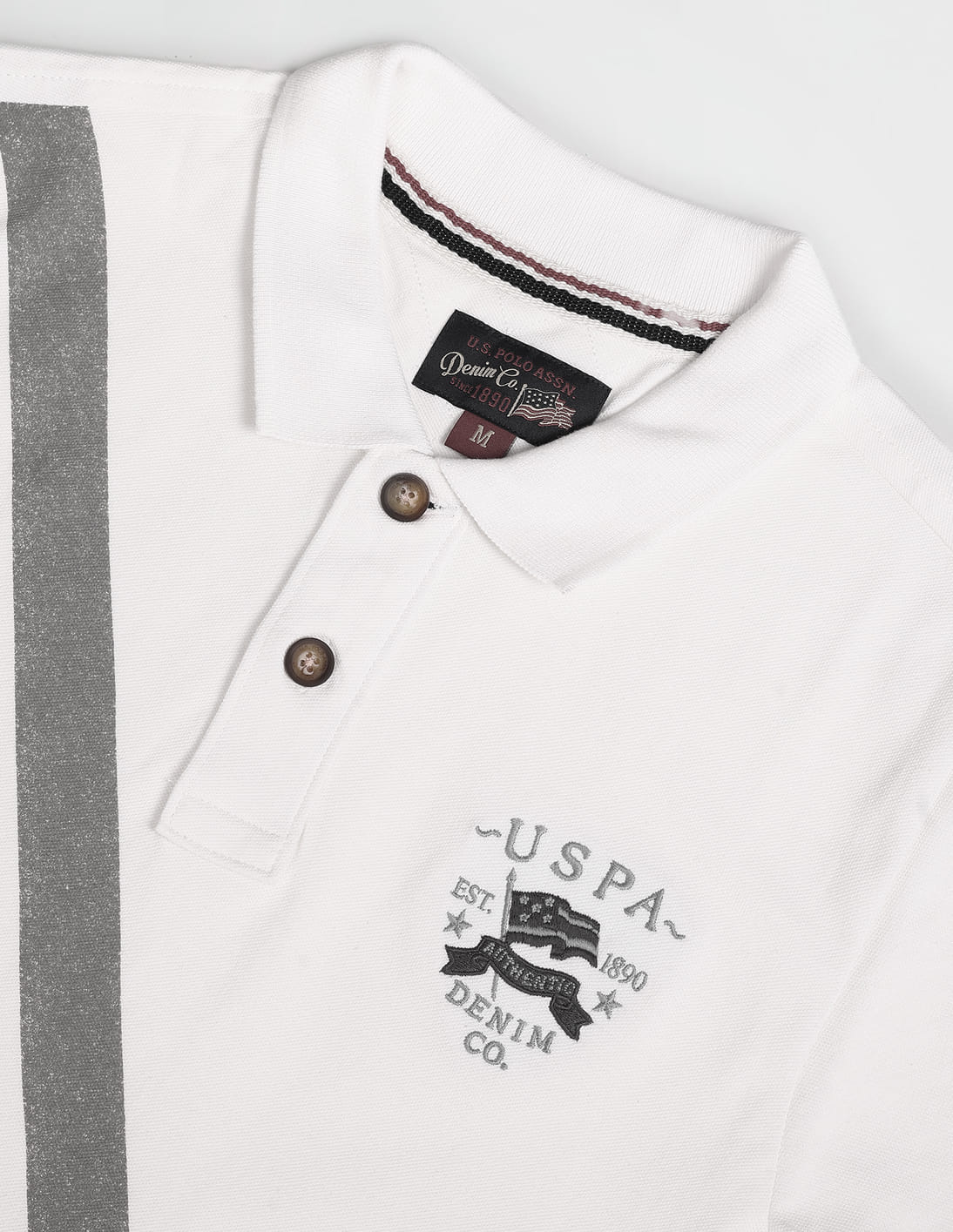 Buy U.S. Polo Assn. Denim Co. Diagonal Stripe Cotton Polo Shirt