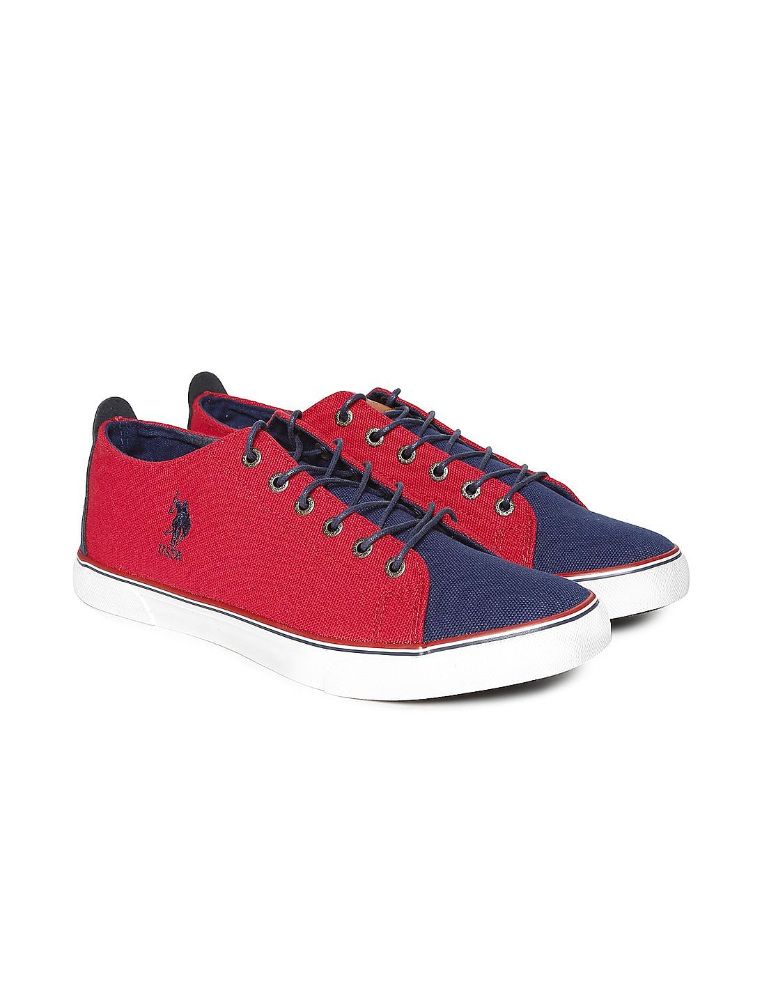 Buy U.S. Polo Assn. Colour Blocked Canvas Leeds Sneakers - NNNOW.com