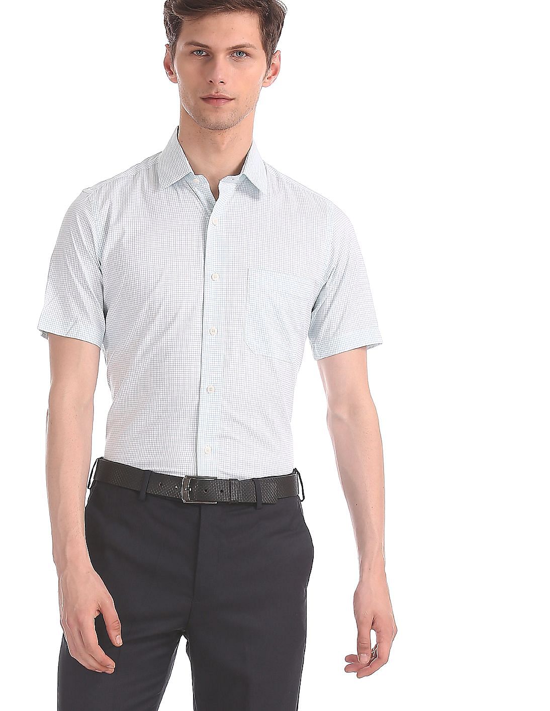 Buy Men White Regular Fit Short Sleeve Shirt online at NNNOW.com
